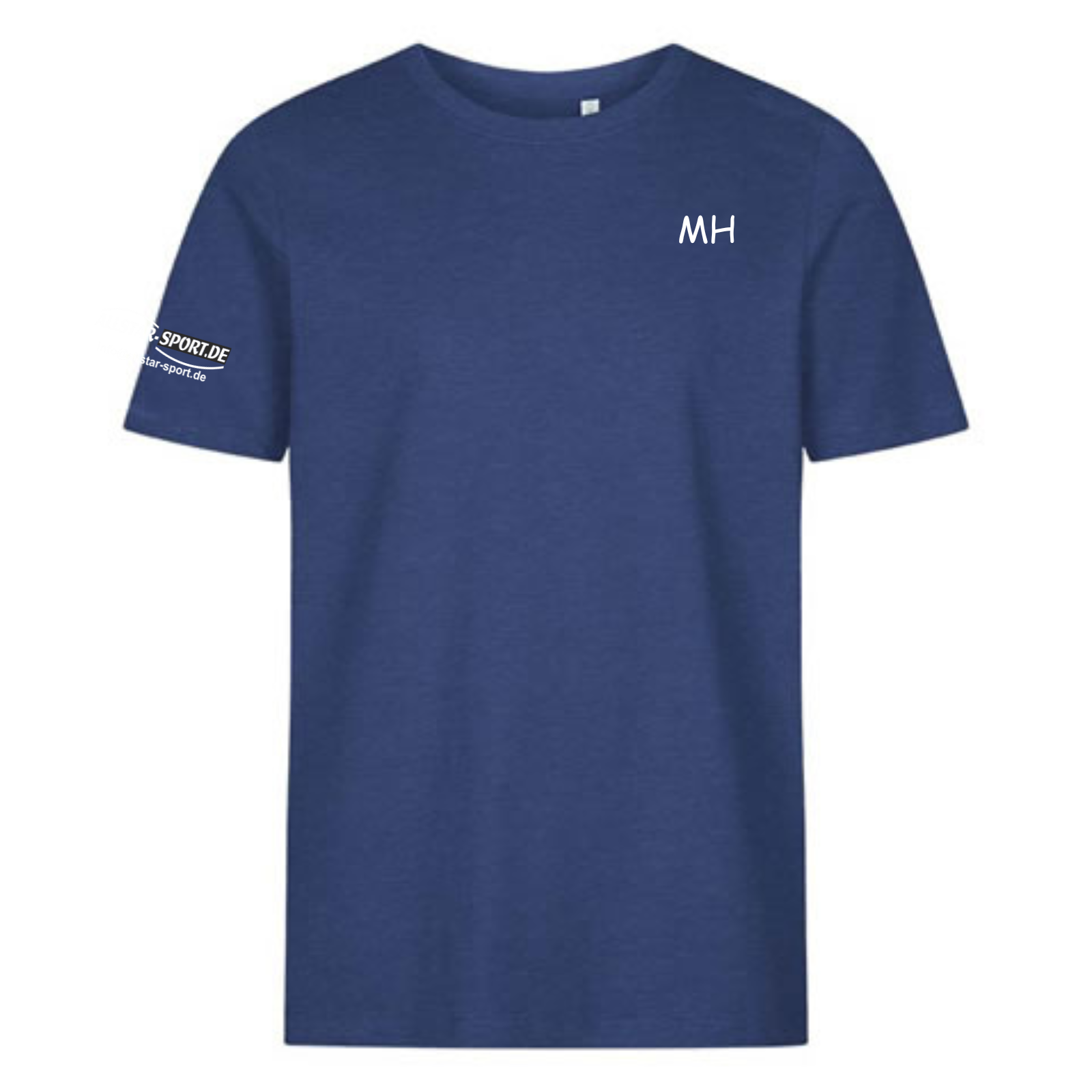 Shirt Kids blau mit Logo und Initialen